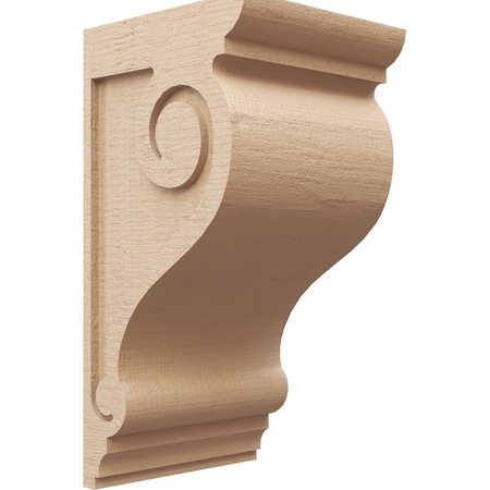 Ekena Millwork 12"W x 12"D x 24"H Wide Scroll Rough Cedar Woodgrain TimberThane Corbel, Primed Tan CORUR12X12X24SCRRCPR